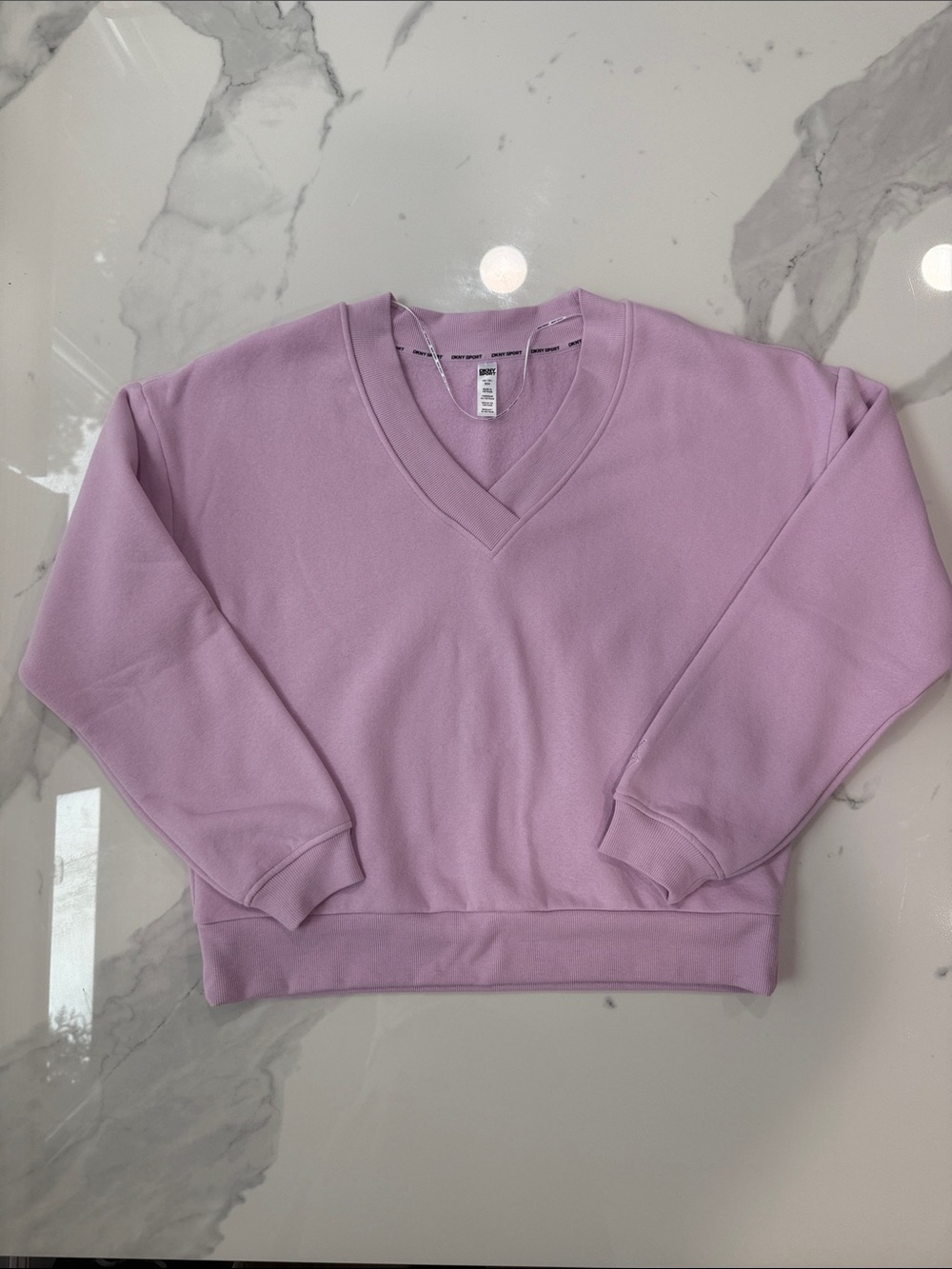 NWT DKNY Lavender V-Neck Sweater